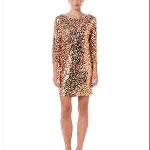 Metaphor sequin gold dress